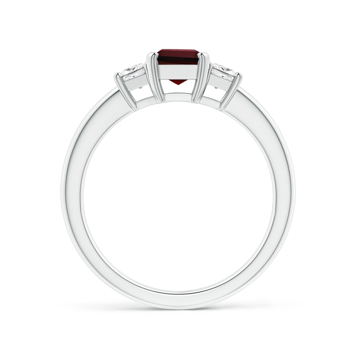 AAA - Garnet / 1.38 CT / 14 KT White Gold