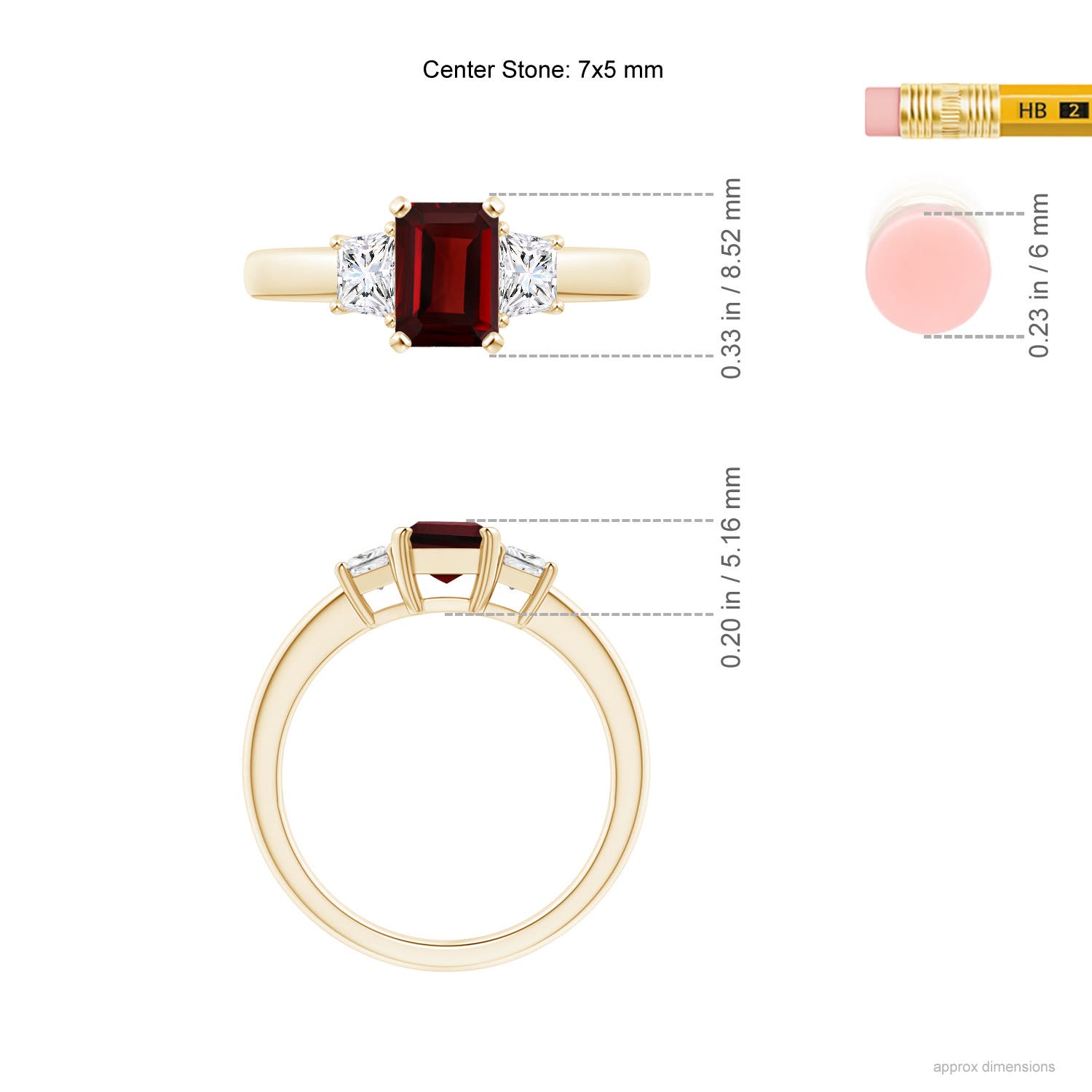 AAA - Garnet / 1.38 CT / 14 KT Yellow Gold