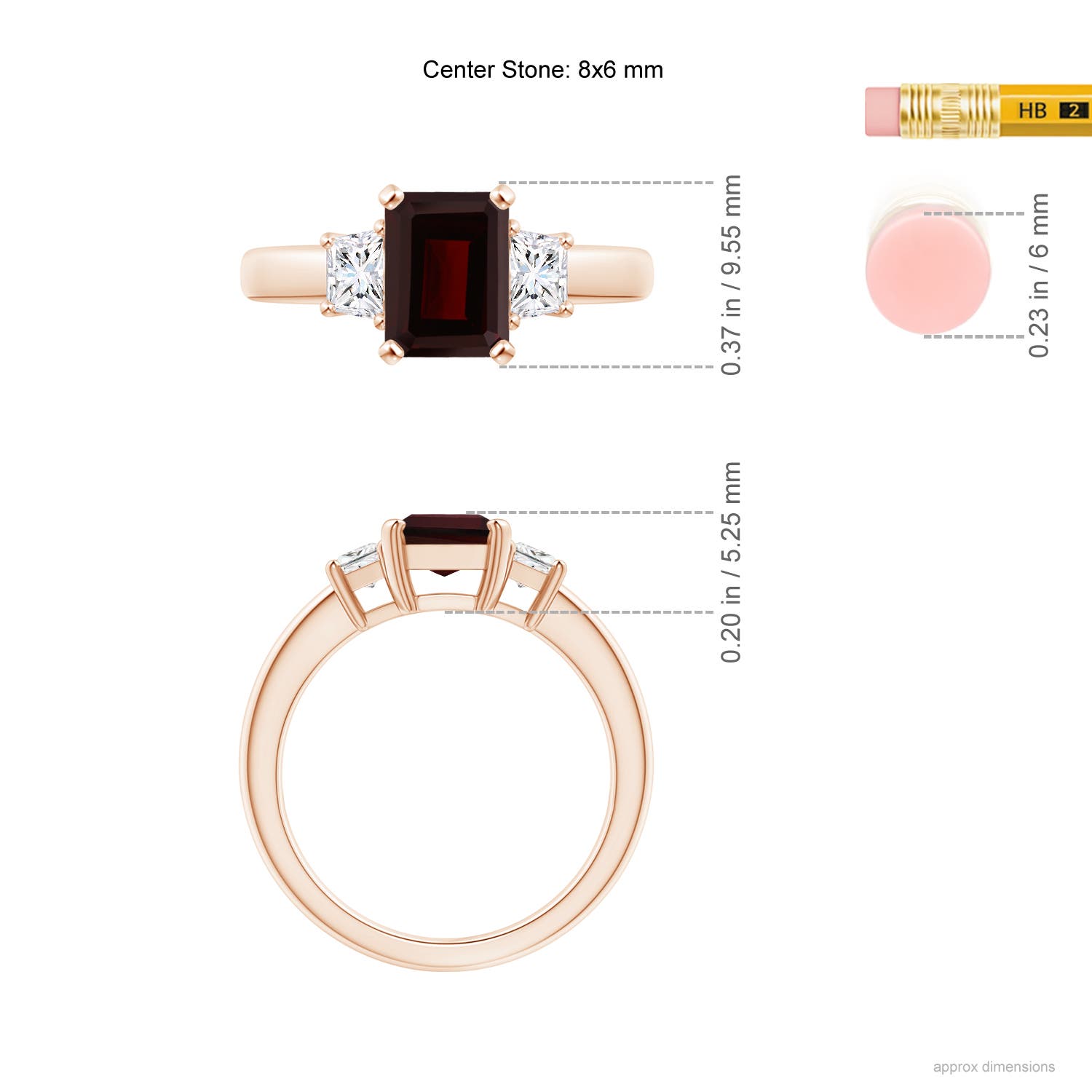 A - Garnet / 2.12 CT / 14 KT Rose Gold