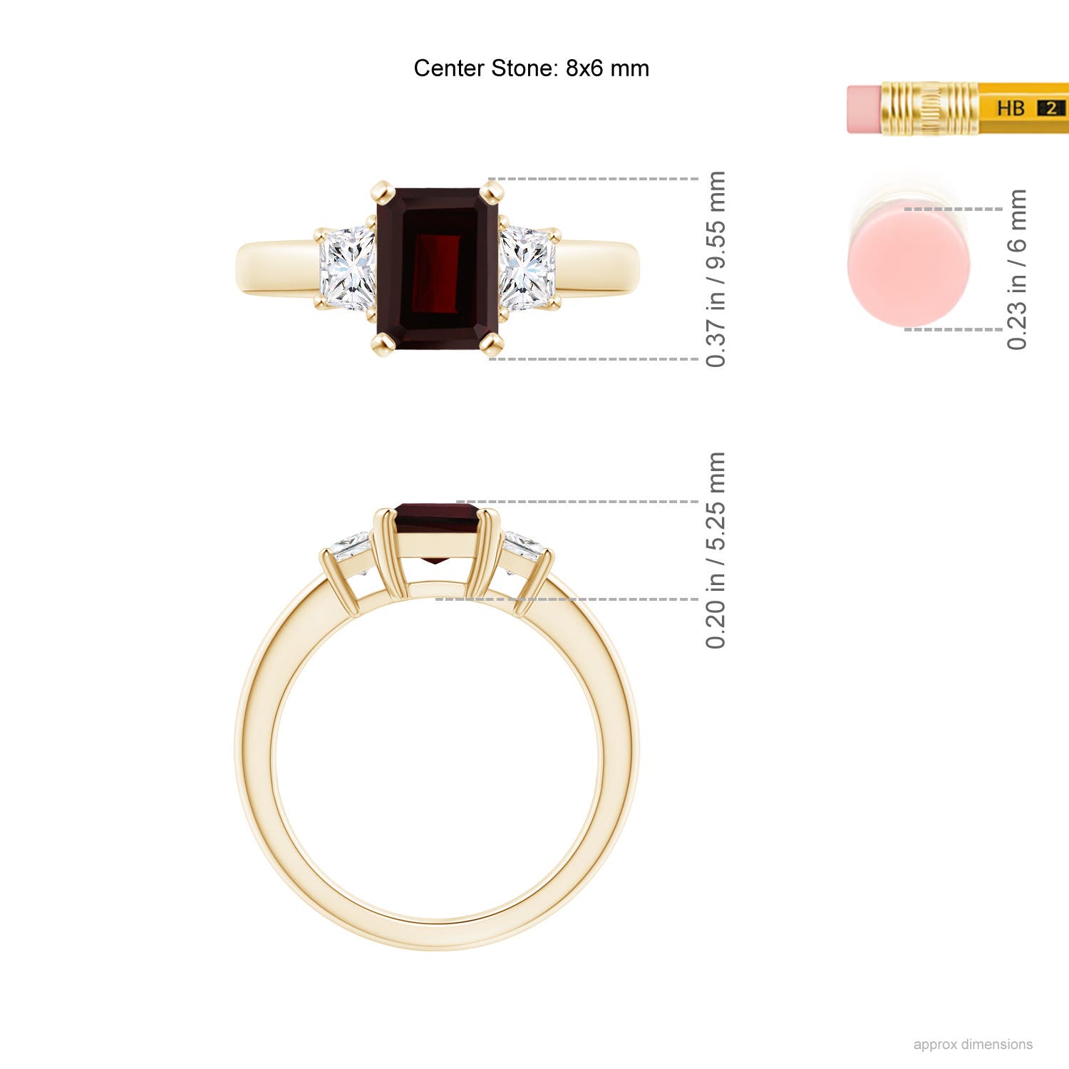 A - Garnet / 2.12 CT / 14 KT Yellow Gold