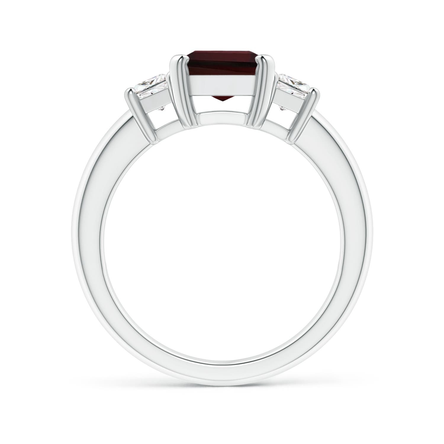 A - Garnet / 3.12 CT / 14 KT White Gold