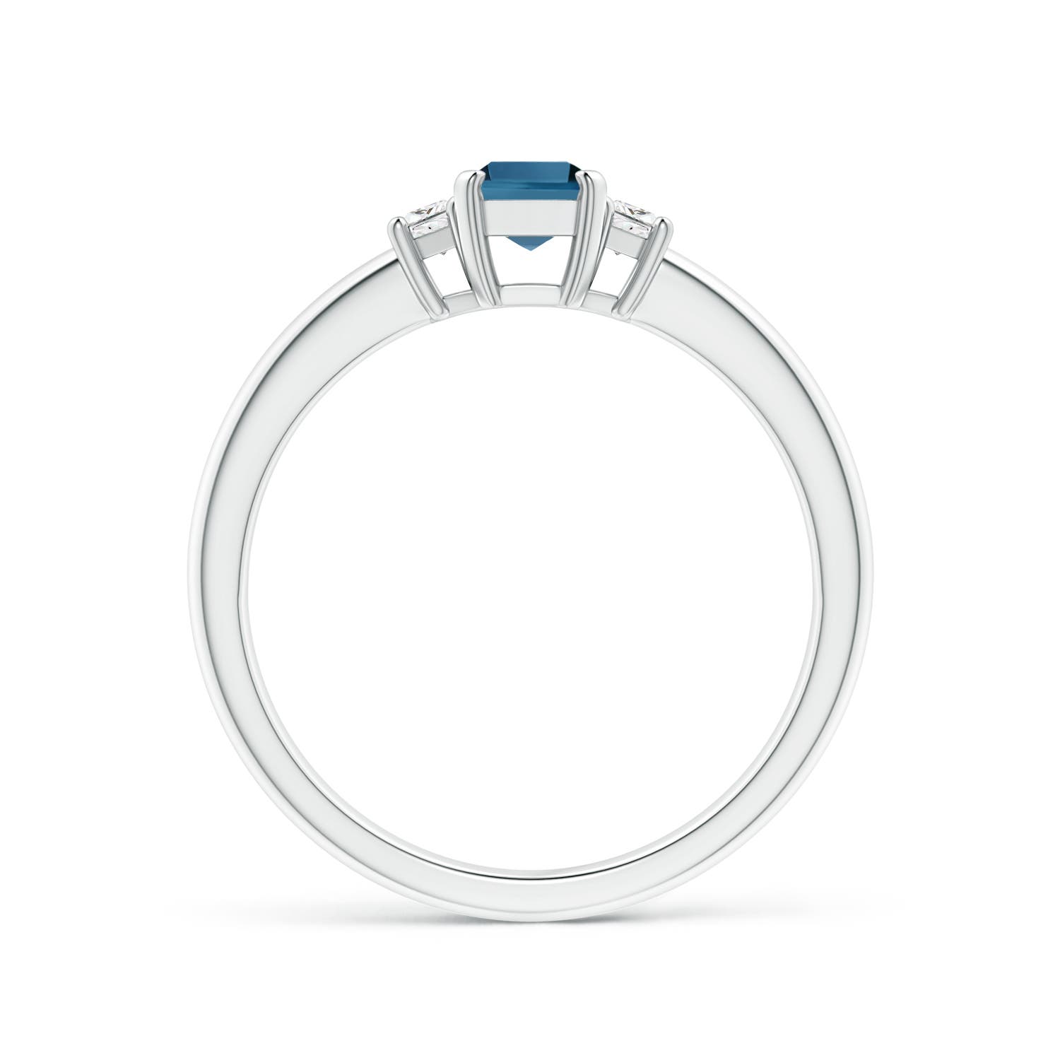 AA - London Blue Topaz / 0.85 CT / 14 KT White Gold