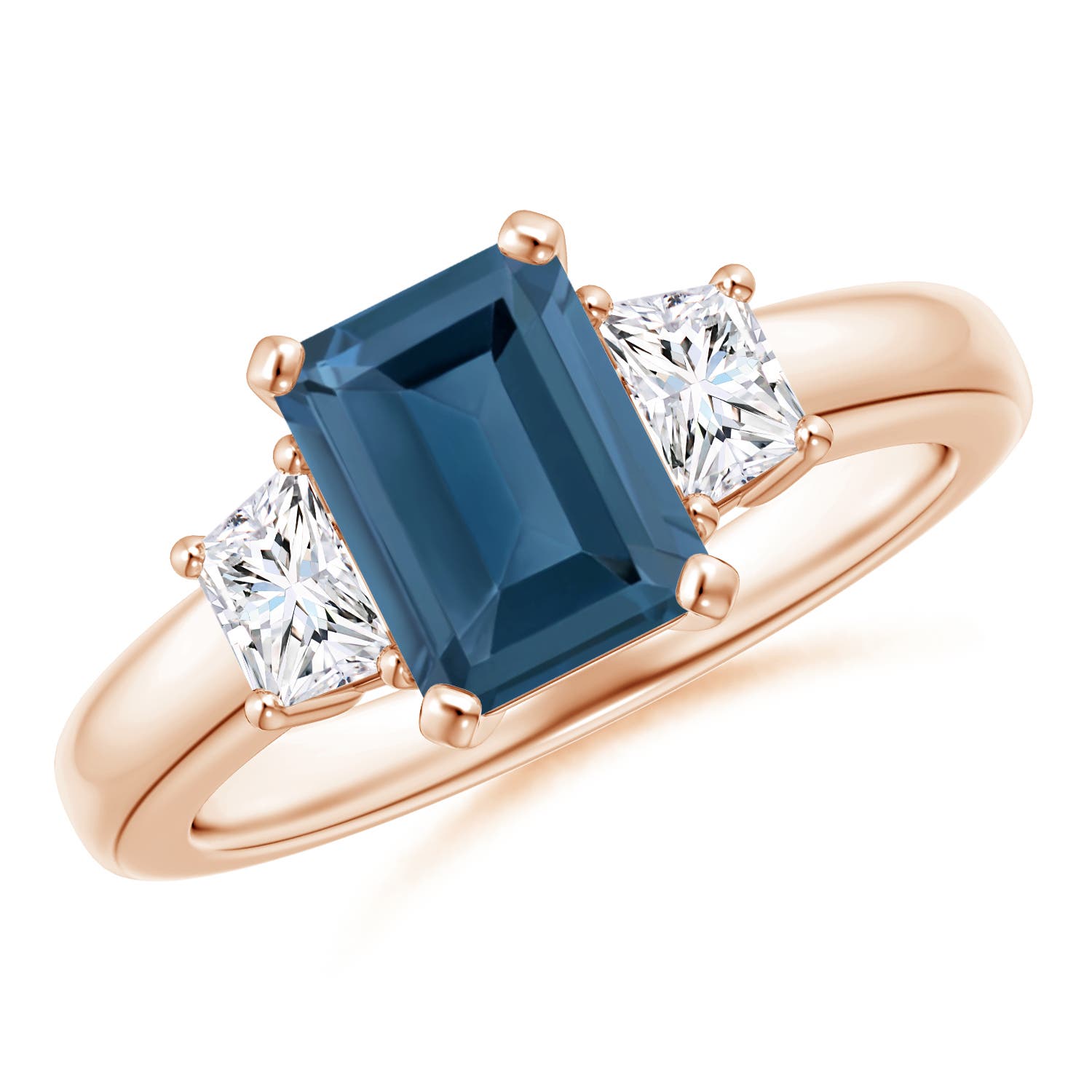 A - London Blue Topaz / 2.27 CT / 14 KT Rose Gold