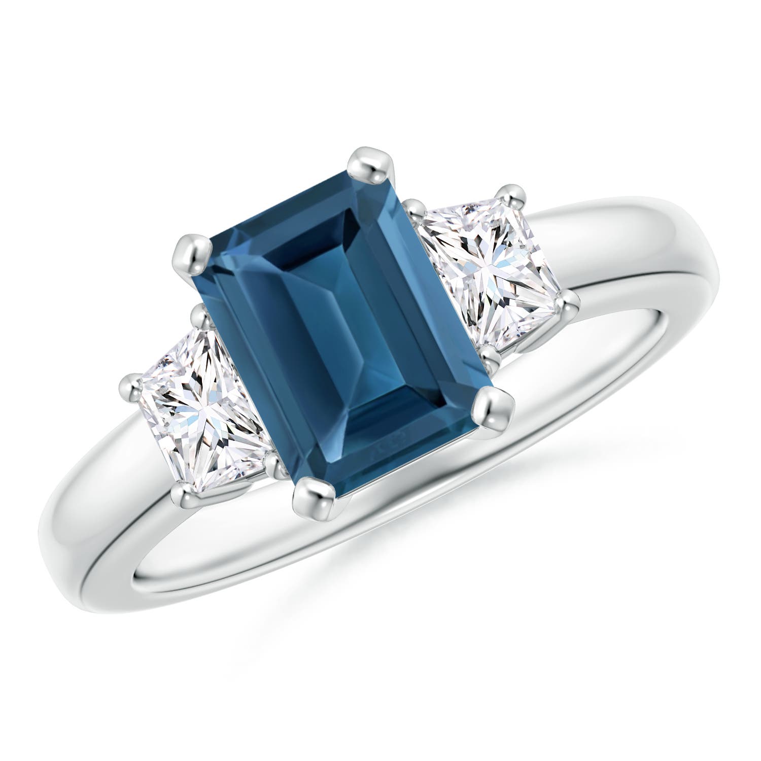 AA - London Blue Topaz / 2.27 CT / 14 KT White Gold