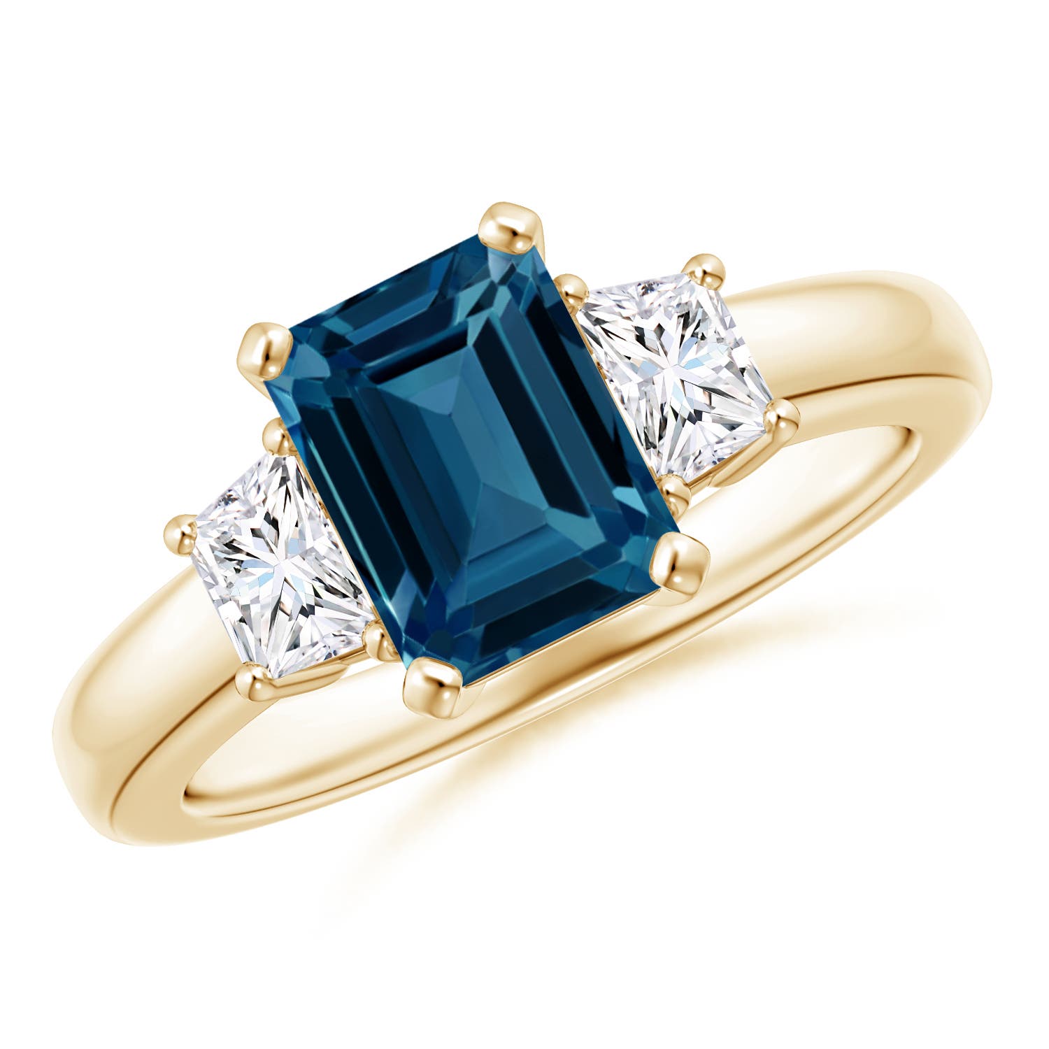 AAAA - London Blue Topaz / 2.27 CT / 14 KT Yellow Gold