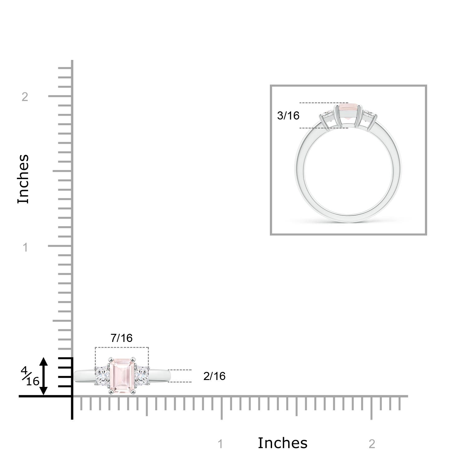 A - Morganite / 1.22 CT / 14 KT White Gold