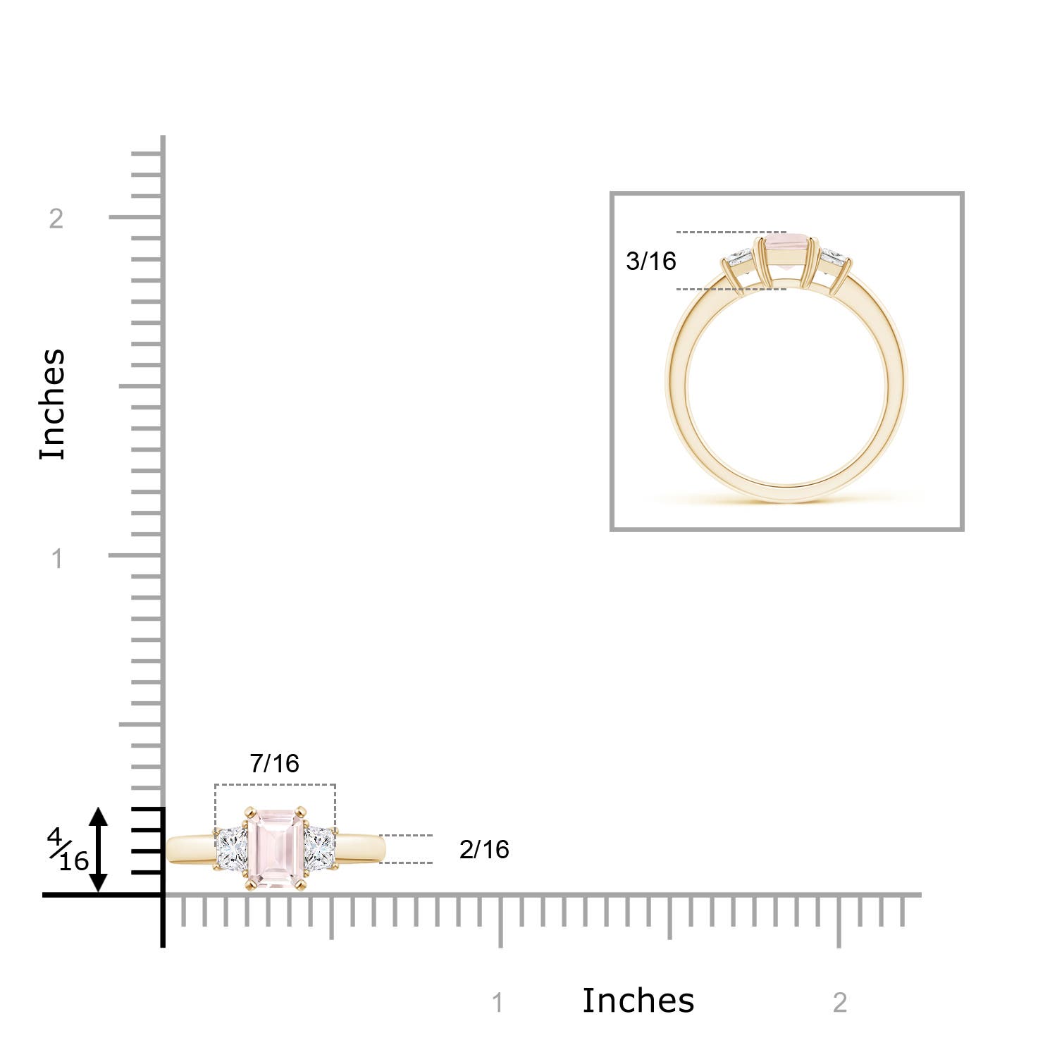 A - Morganite / 1.22 CT / 14 KT Yellow Gold