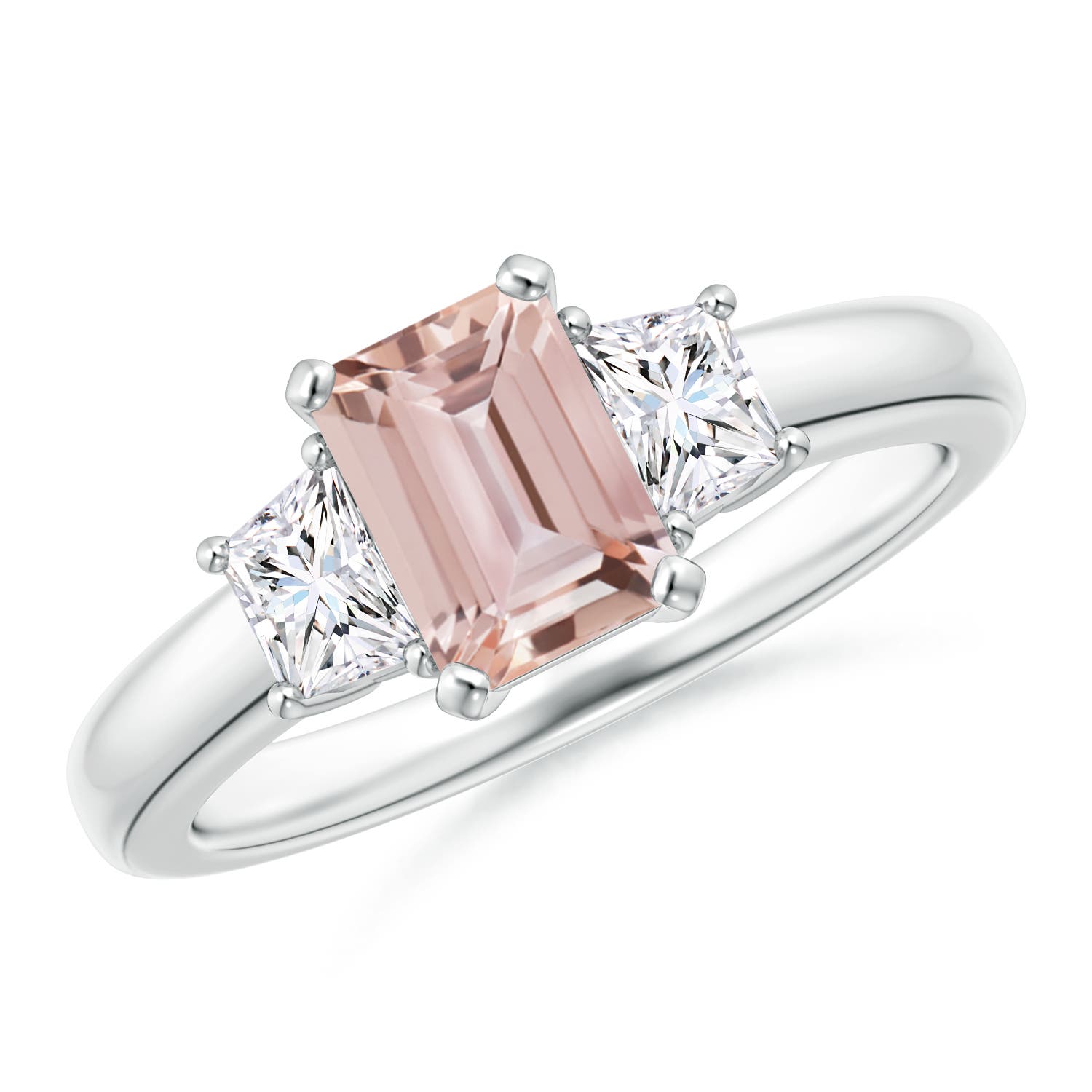 AAA - Morganite / 1.22 CT / 14 KT White Gold