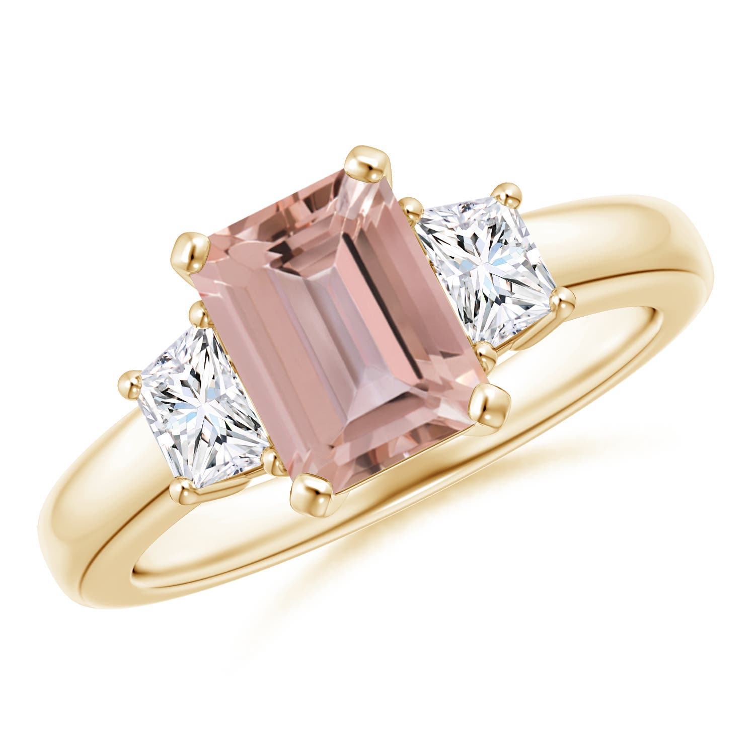 AAAA - Morganite / 1.72 CT / 14 KT Yellow Gold