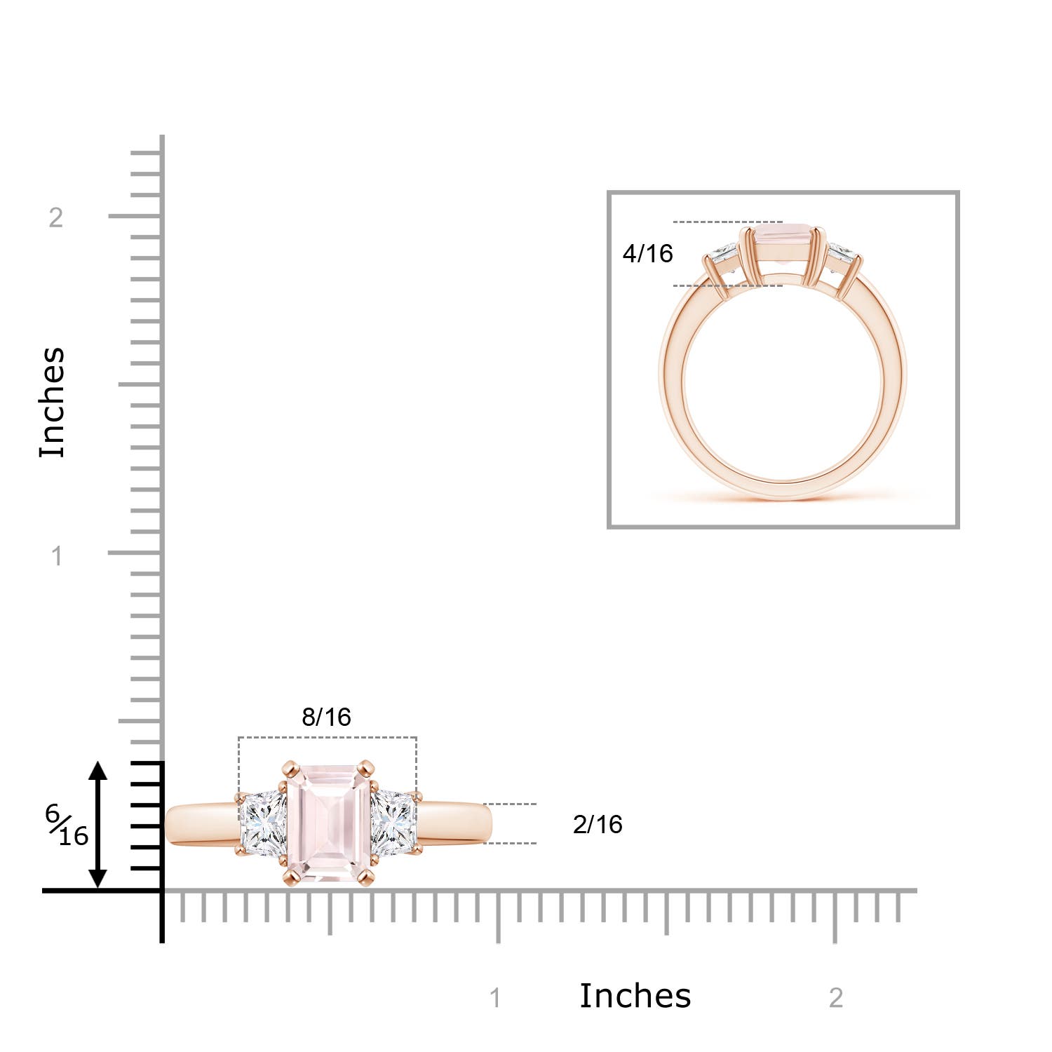 A - Morganite / 2.37 CT / 14 KT Rose Gold