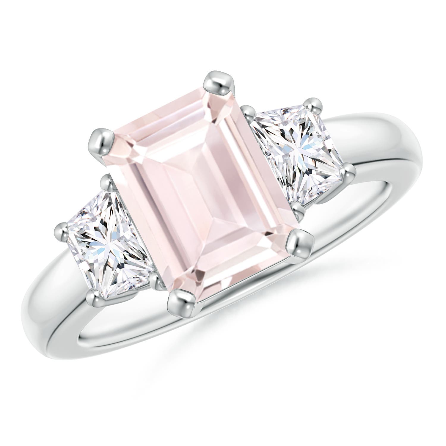 A - Morganite / 2.37 CT / 14 KT White Gold