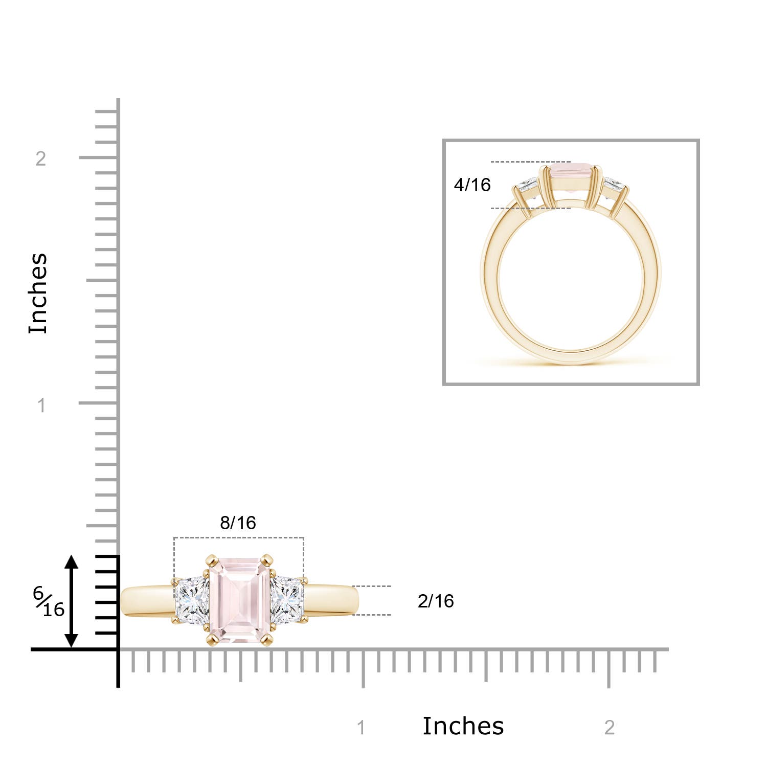 A - Morganite / 2.37 CT / 14 KT Yellow Gold