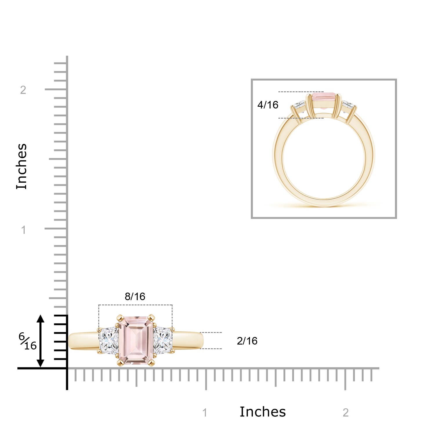 AA - Morganite / 2.37 CT / 14 KT Yellow Gold