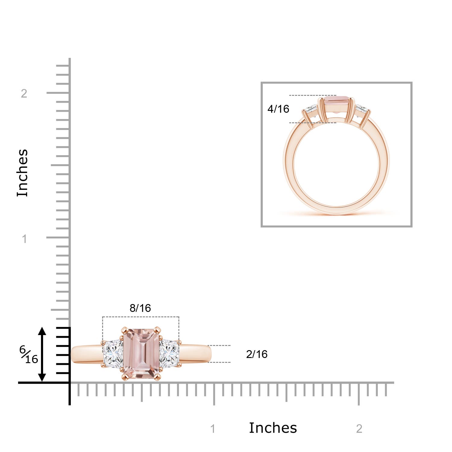 AAA - Morganite / 2.37 CT / 14 KT Rose Gold