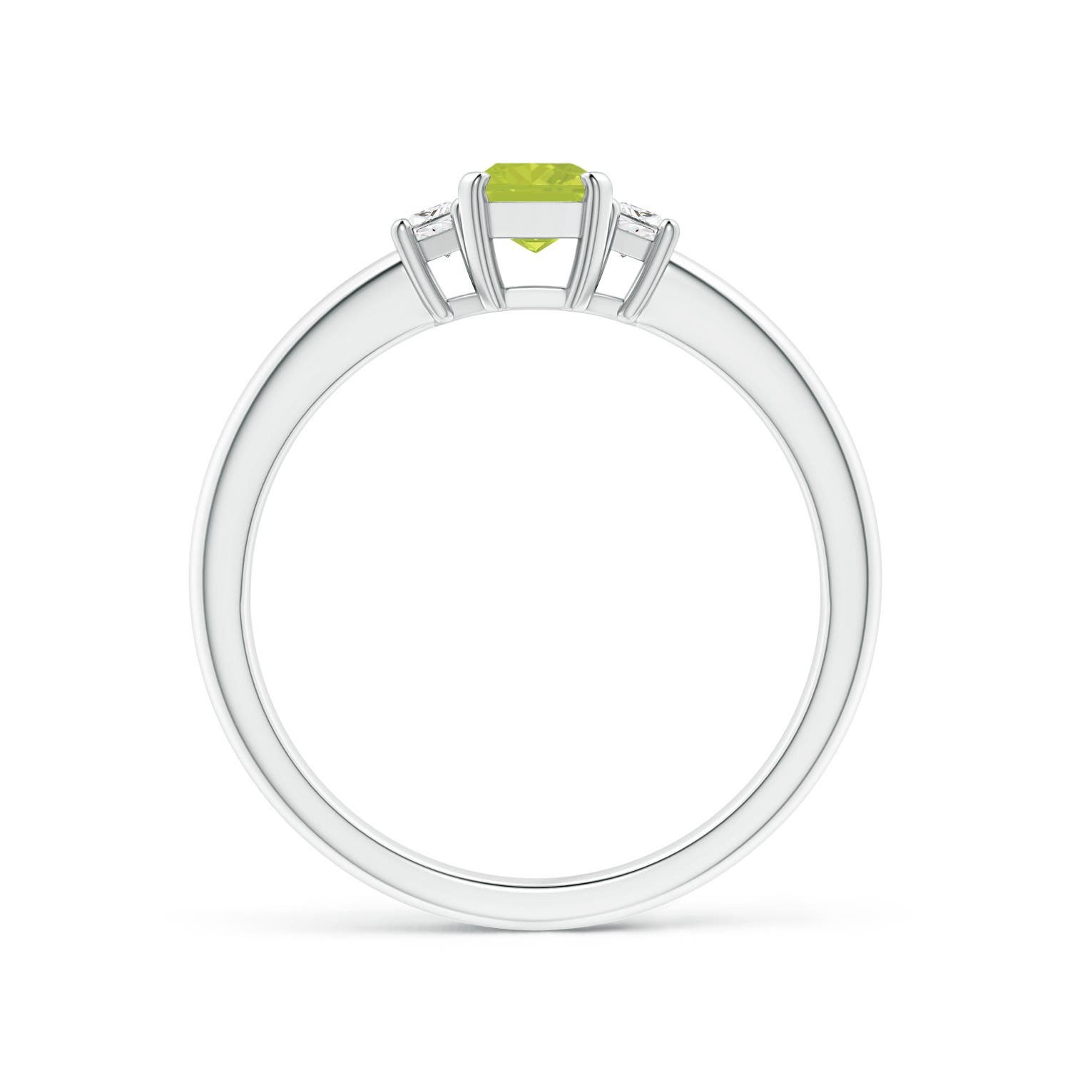 A - Peridot / 0.8 CT / 14 KT White Gold