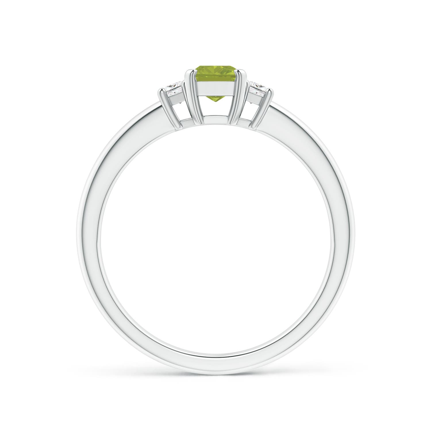 AA - Peridot / 0.8 CT / 14 KT White Gold