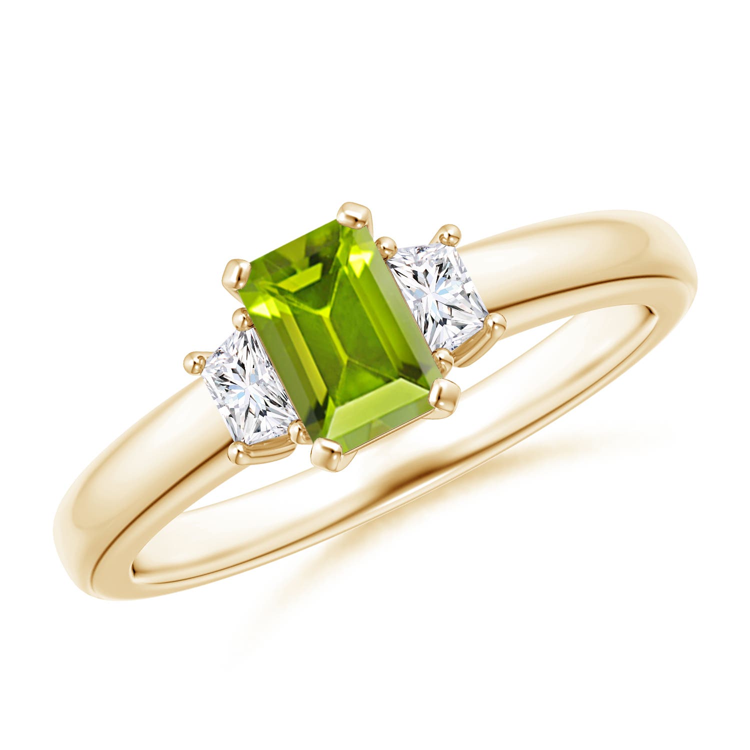 AAA - Peridot / 0.8 CT / 14 KT Yellow Gold