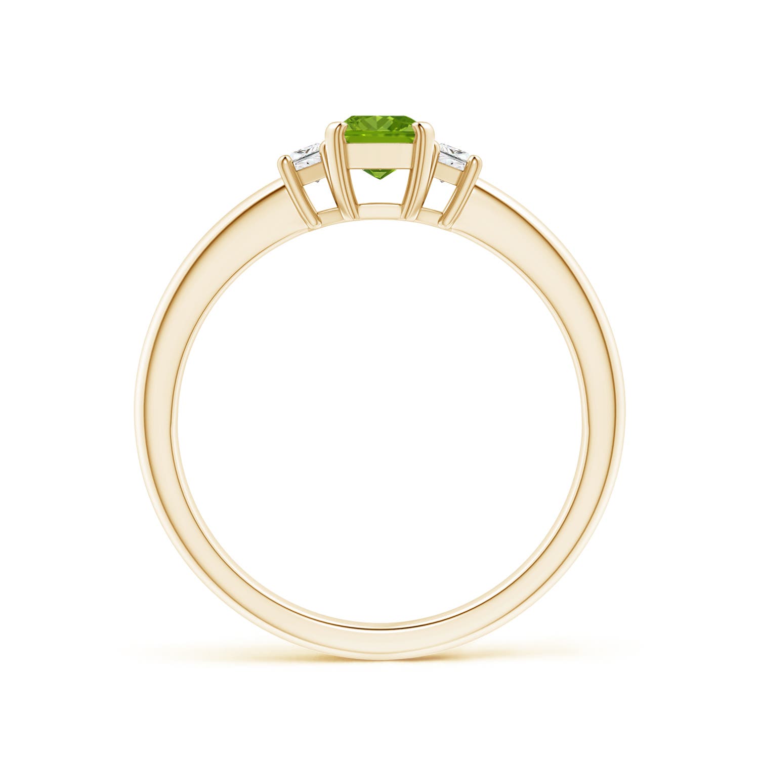 AAAA - Peridot / 0.8 CT / 14 KT Yellow Gold