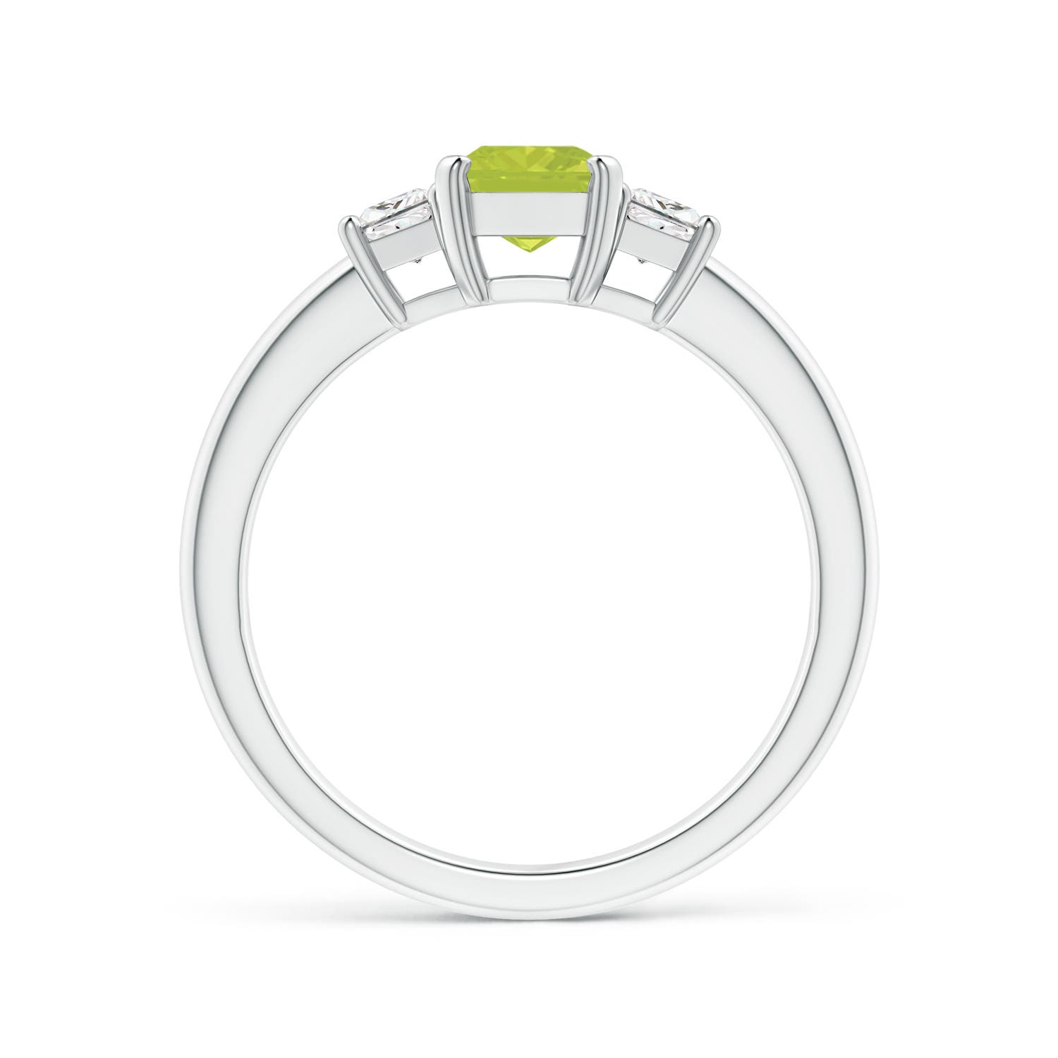 A - Peridot / 1.32 CT / 14 KT White Gold