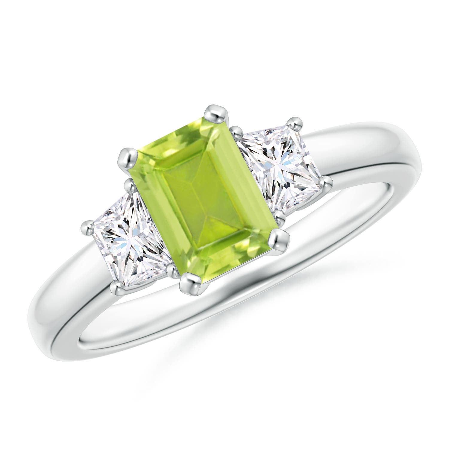 AA - Peridot / 1.32 CT / 14 KT White Gold