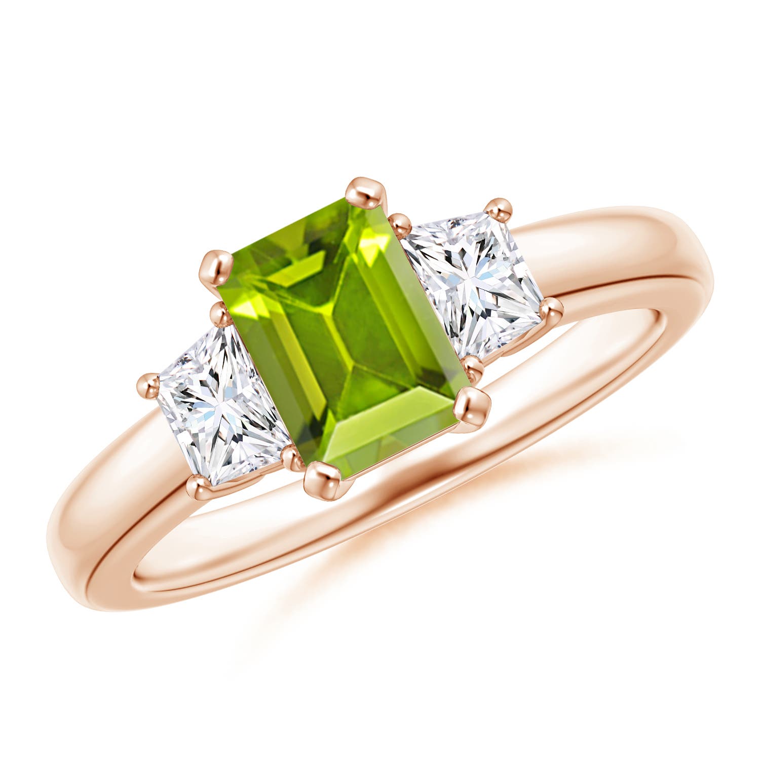 AAA - Peridot / 1.32 CT / 14 KT Rose Gold