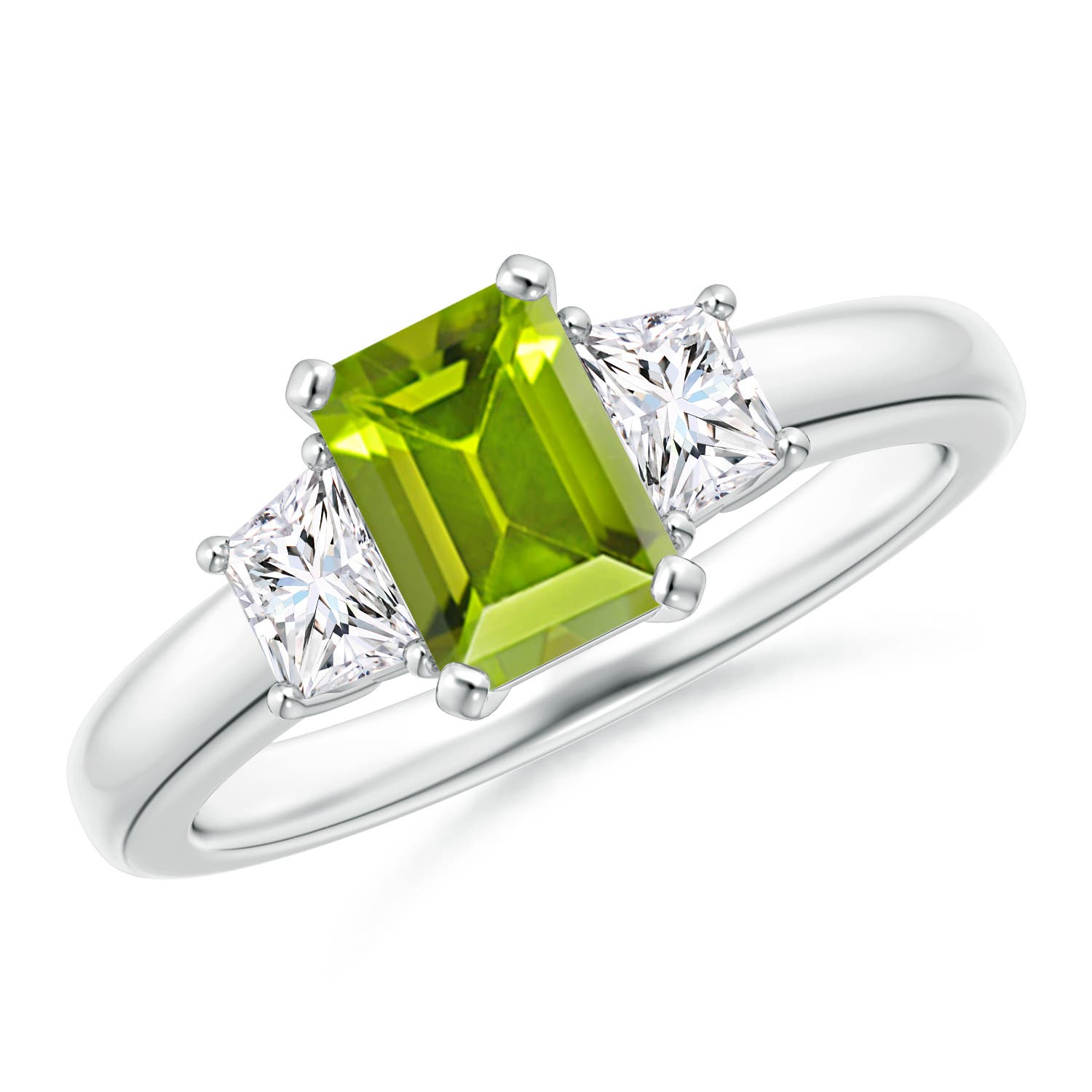 AAA - Peridot / 1.32 CT / 14 KT White Gold