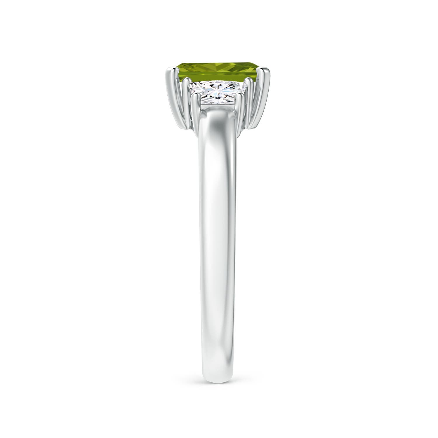 AAA - Peridot / 1.32 CT / 14 KT White Gold