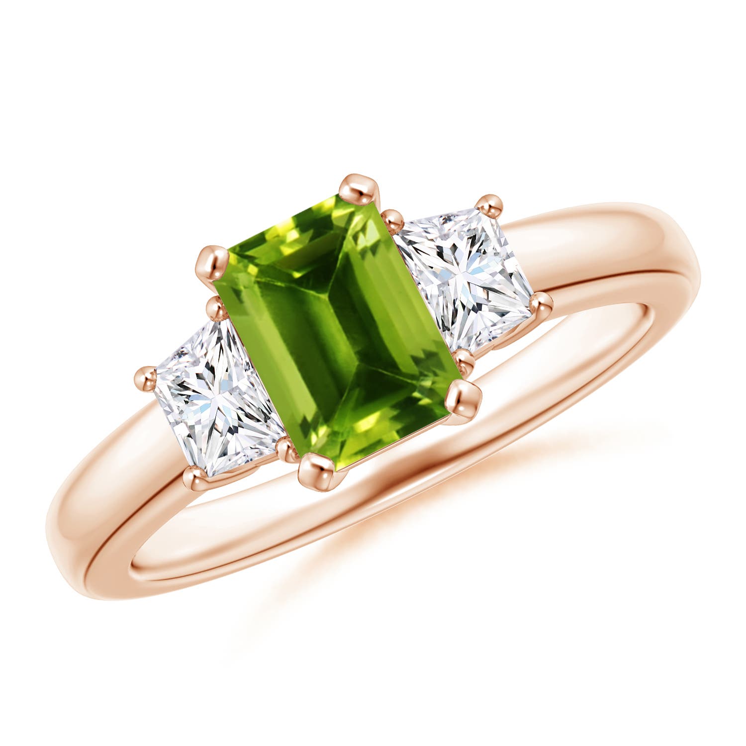 AAAA - Peridot / 1.32 CT / 14 KT Rose Gold