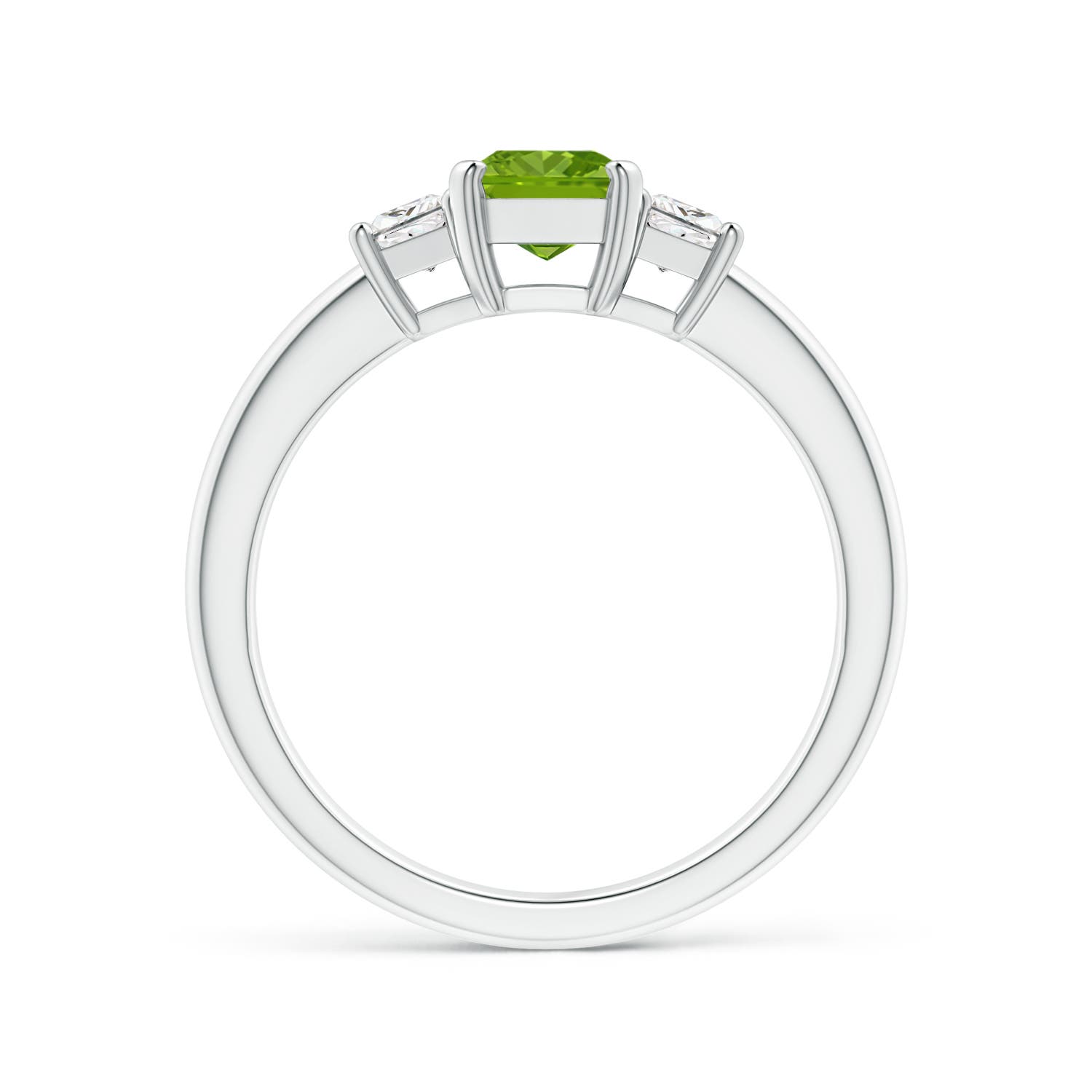 AAAA - Peridot / 1.32 CT / 14 KT White Gold