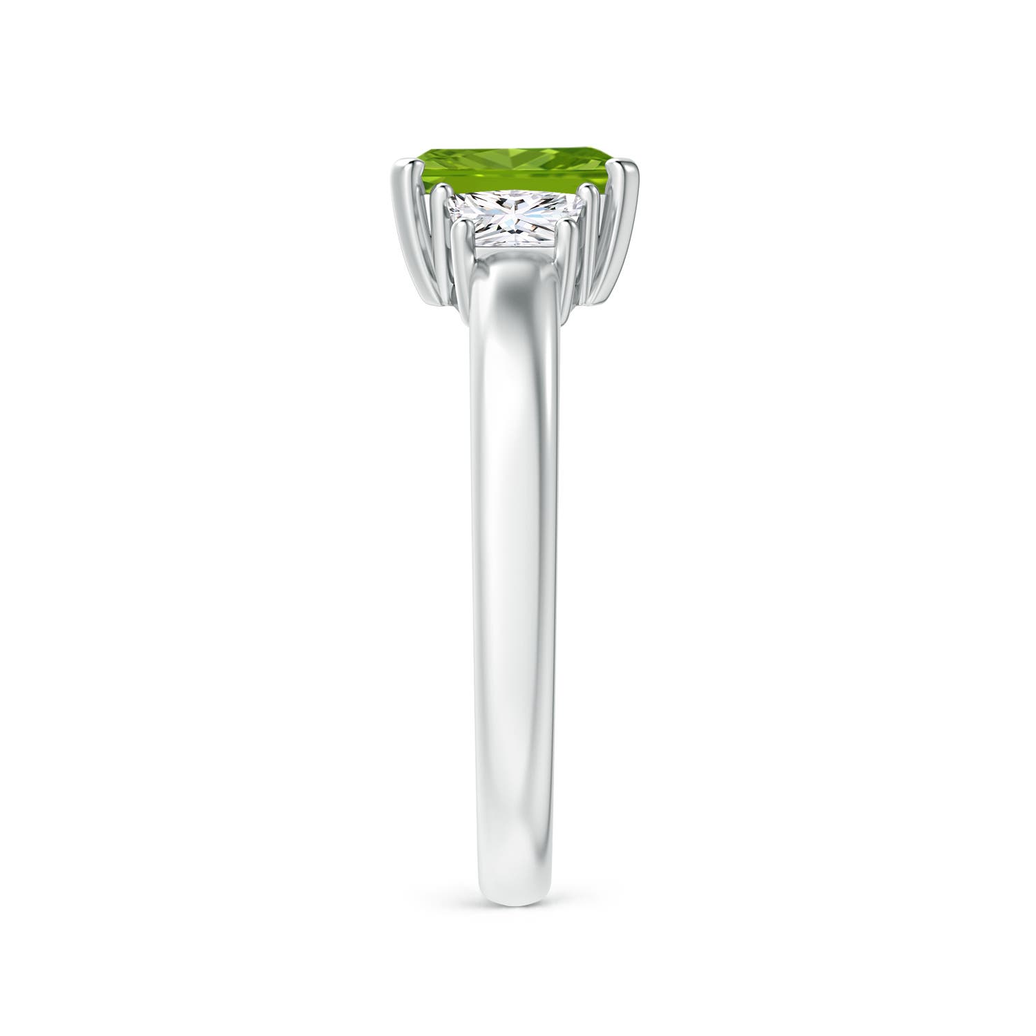 AAAA - Peridot / 1.32 CT / 14 KT White Gold