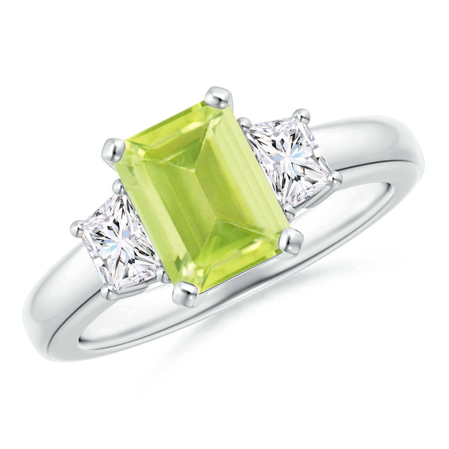 A - Peridot / 1.92 CT / 14 KT White Gold