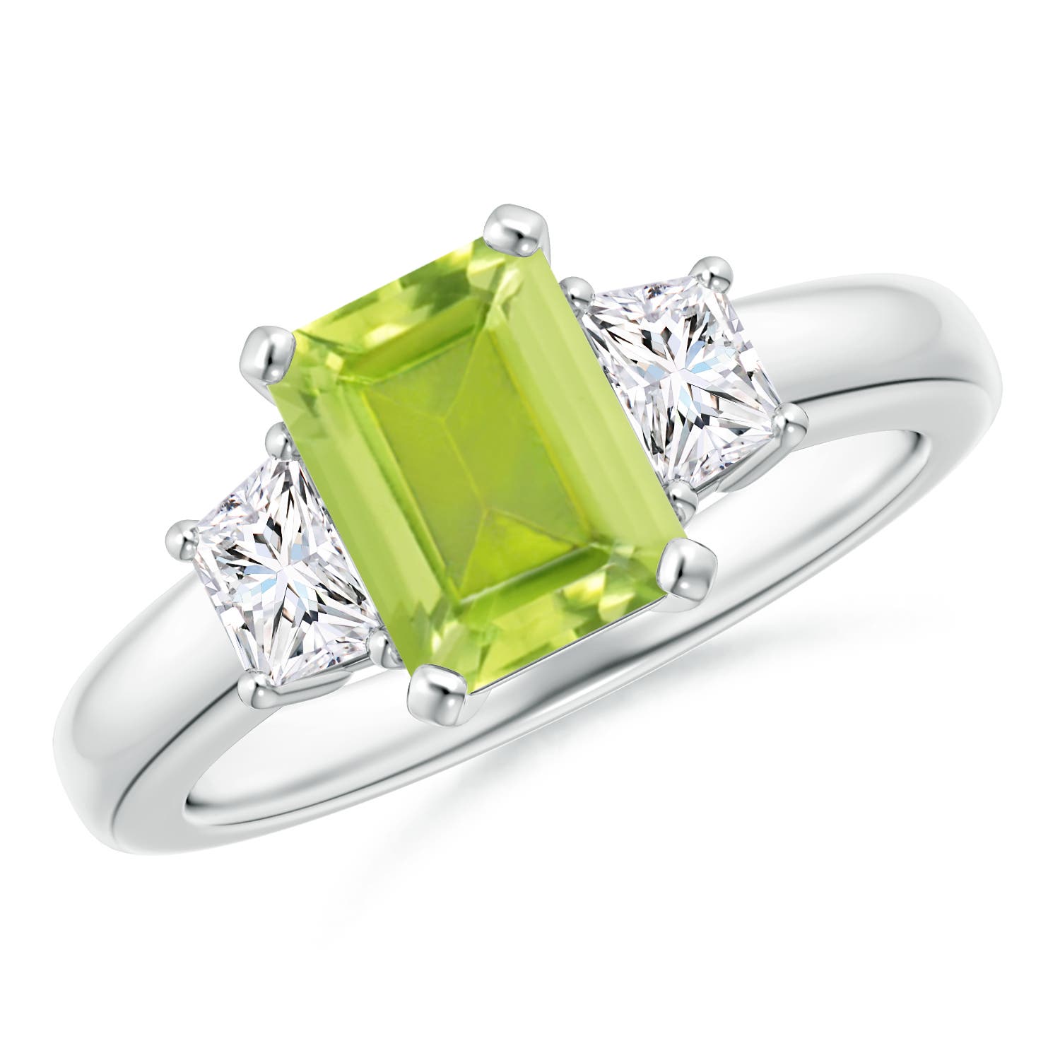 AA - Peridot / 1.92 CT / 14 KT White Gold