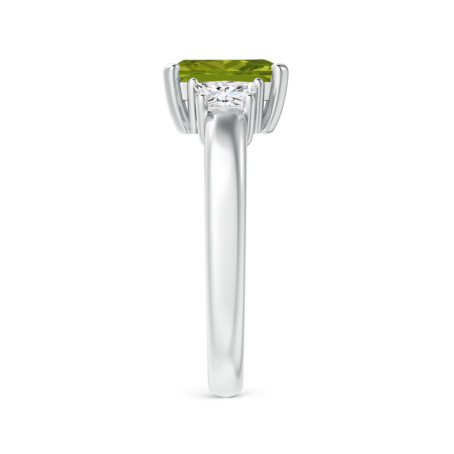 AAA - Peridot / 1.92 CT / 14 KT White Gold