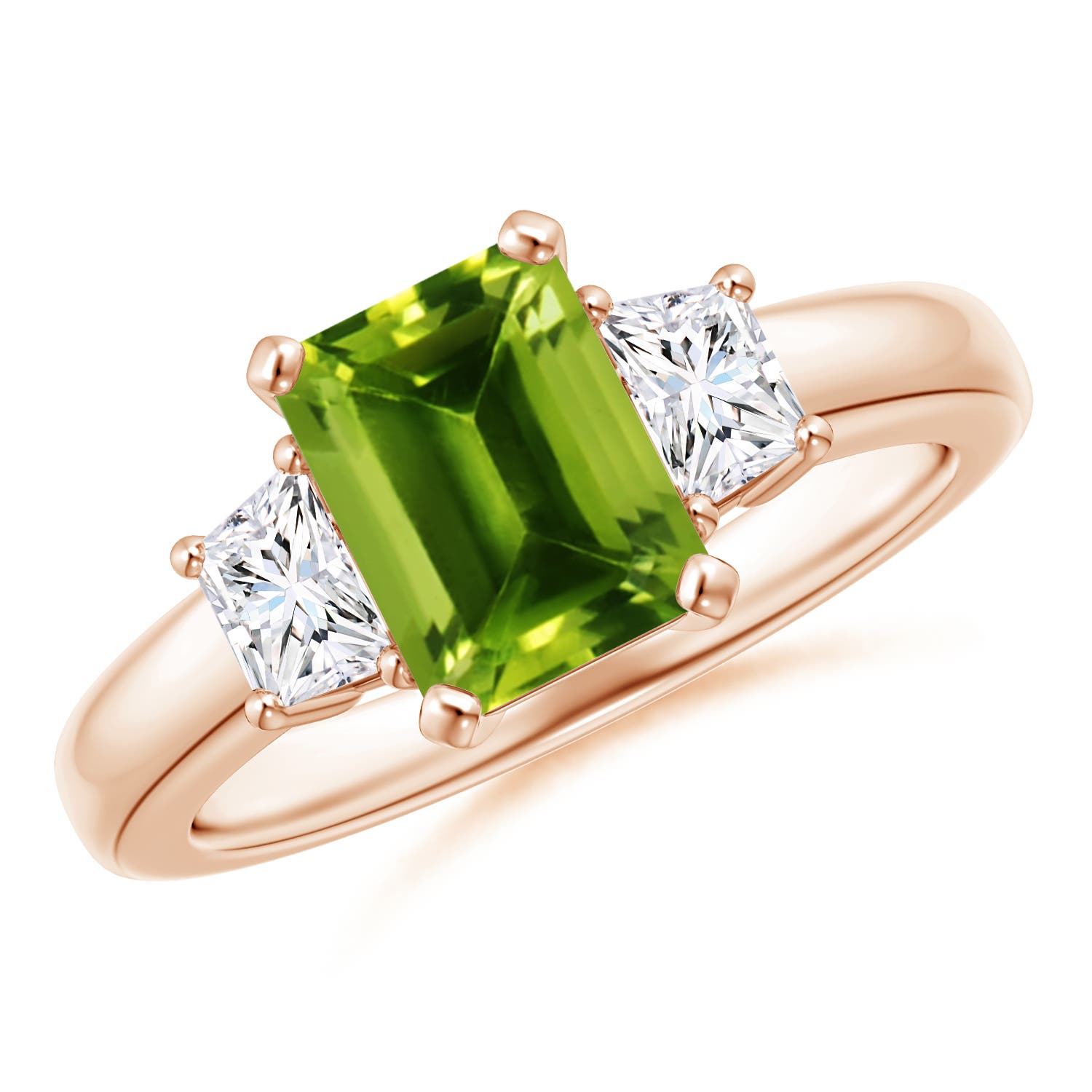 AAAA - Peridot / 1.92 CT / 14 KT Rose Gold