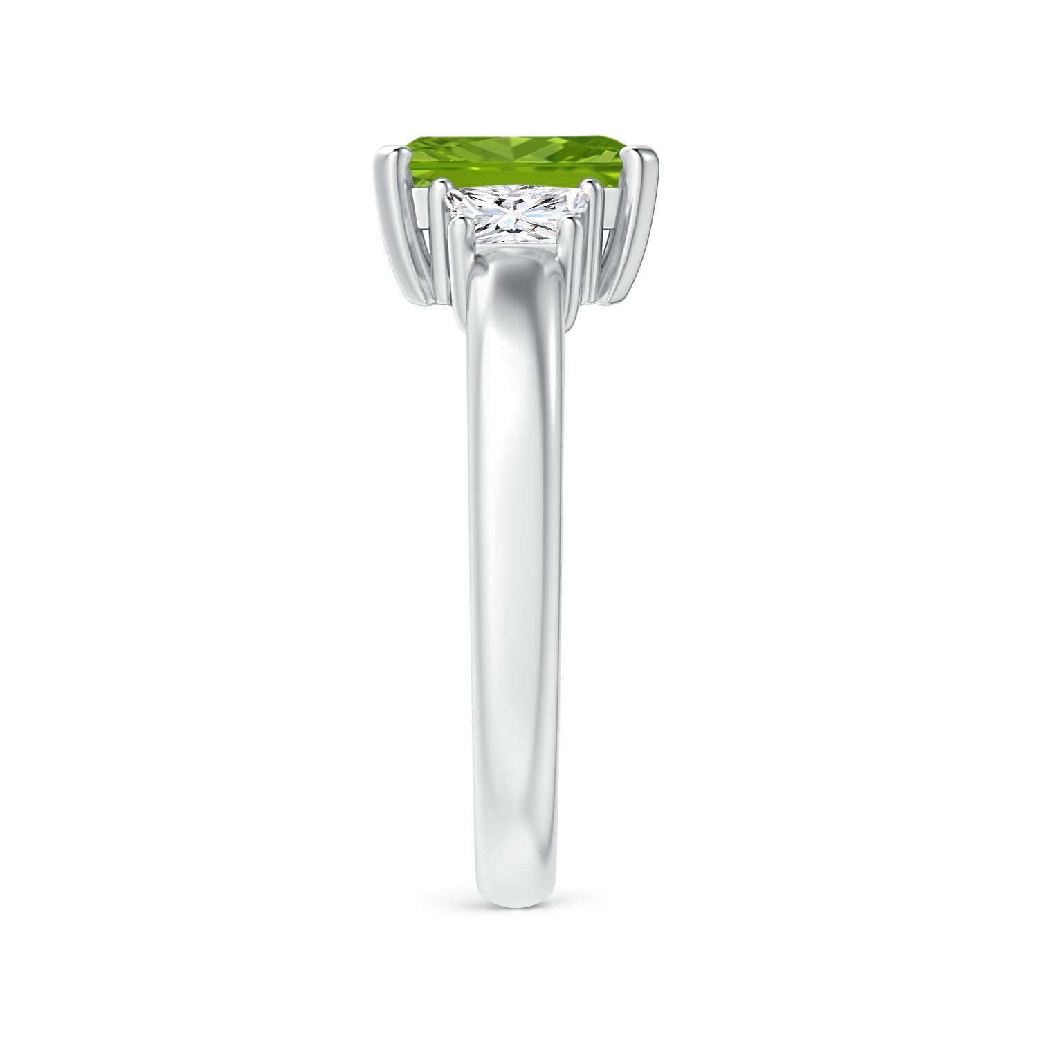 AAAA - Peridot / 1.92 CT / 14 KT White Gold