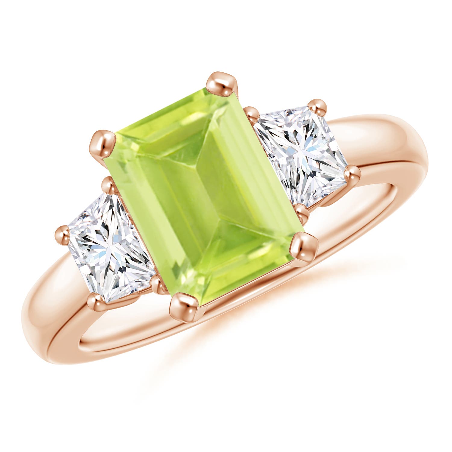 A - Peridot / 2.67 CT / 14 KT Rose Gold