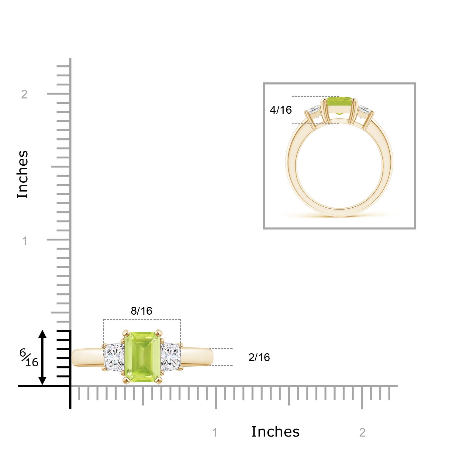 A - Peridot / 2.67 CT / 14 KT Yellow Gold