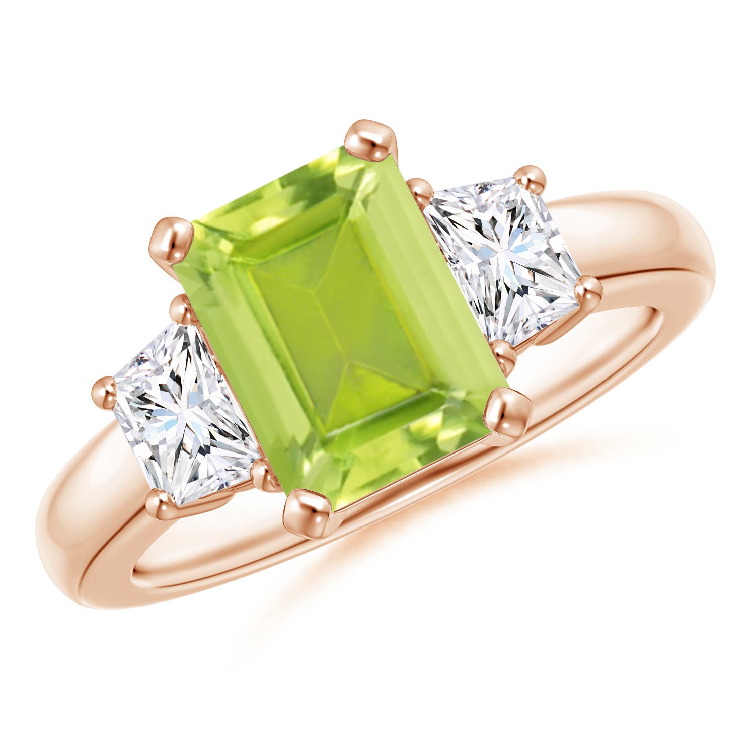 AA - Peridot / 2.67 CT / 14 KT Rose Gold