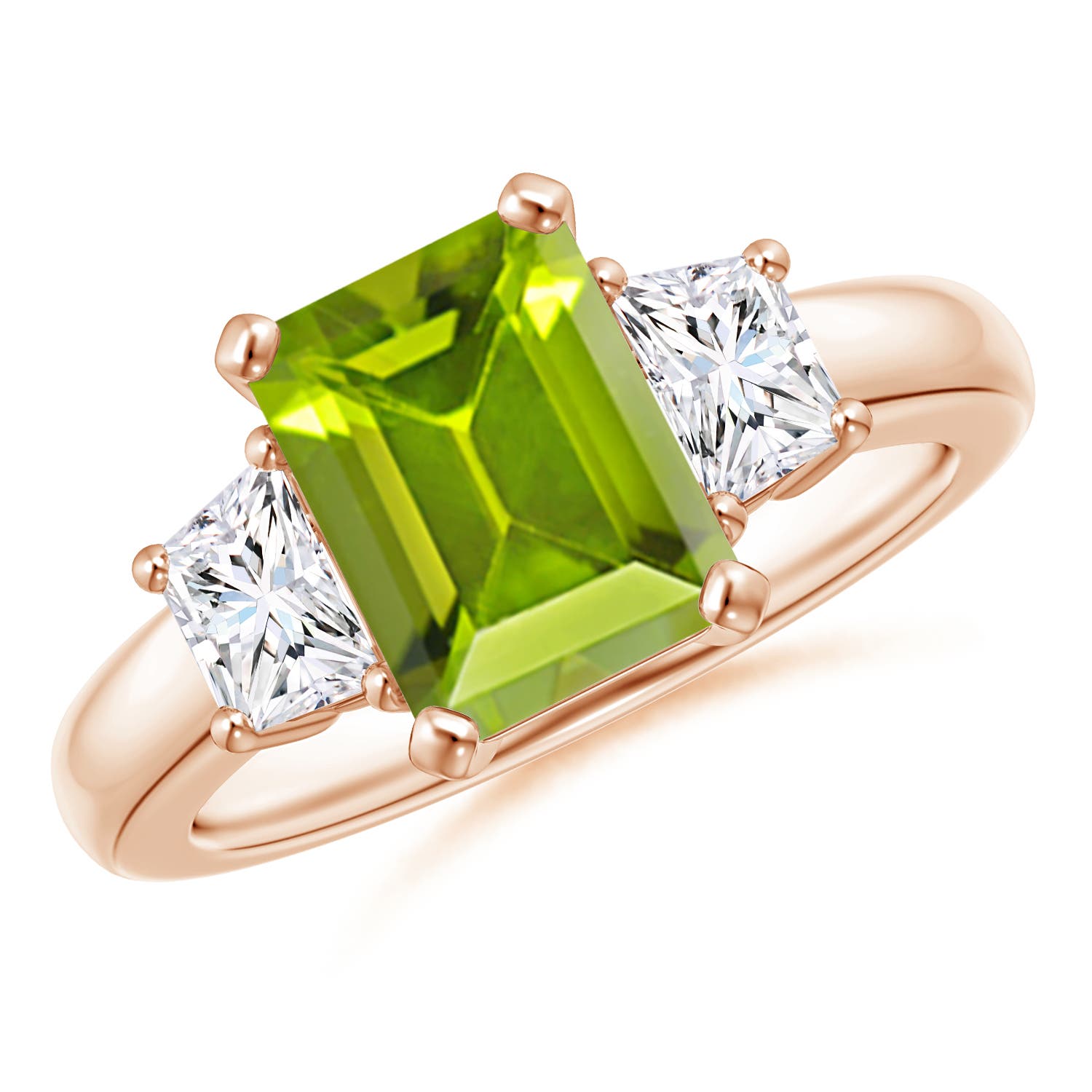 AAA - Peridot / 2.67 CT / 14 KT Rose Gold