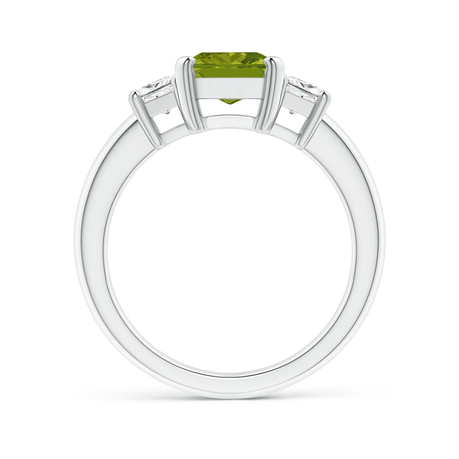 AAA - Peridot / 2.67 CT / 14 KT White Gold