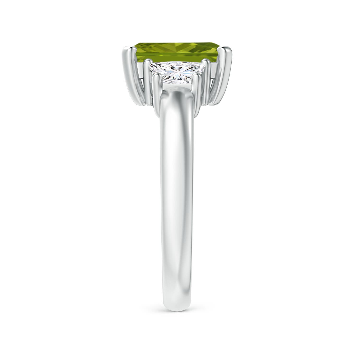 AAA - Peridot / 2.67 CT / 14 KT White Gold