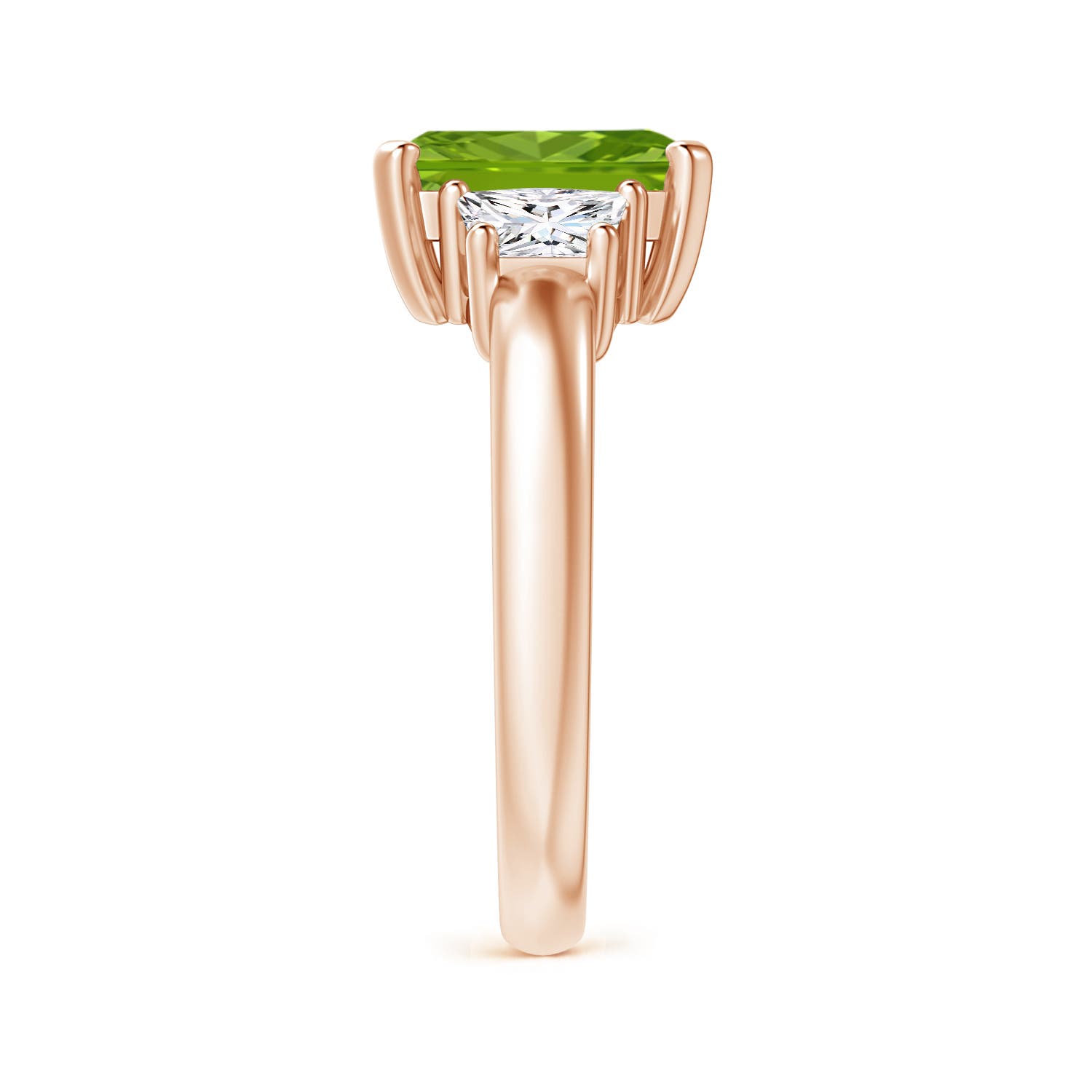 AAAA - Peridot / 2.67 CT / 14 KT Rose Gold