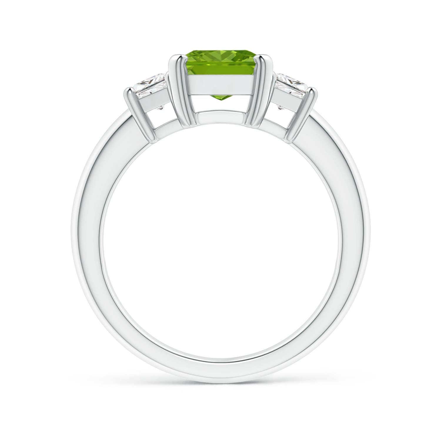 AAAA - Peridot / 2.67 CT / 14 KT White Gold