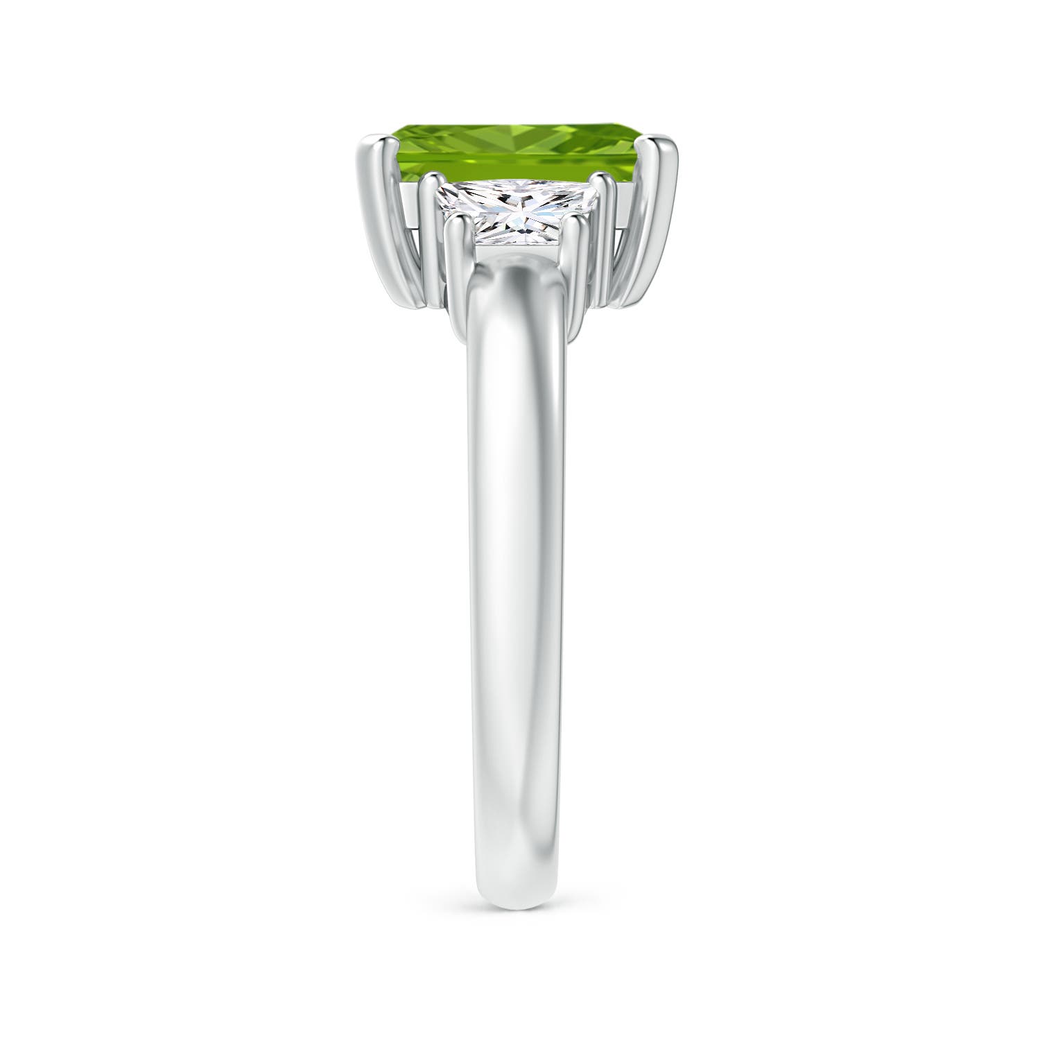 AAAA - Peridot / 2.67 CT / 14 KT White Gold