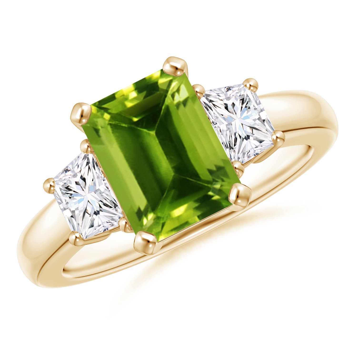 AAAA - Peridot / 2.67 CT / 14 KT Yellow Gold