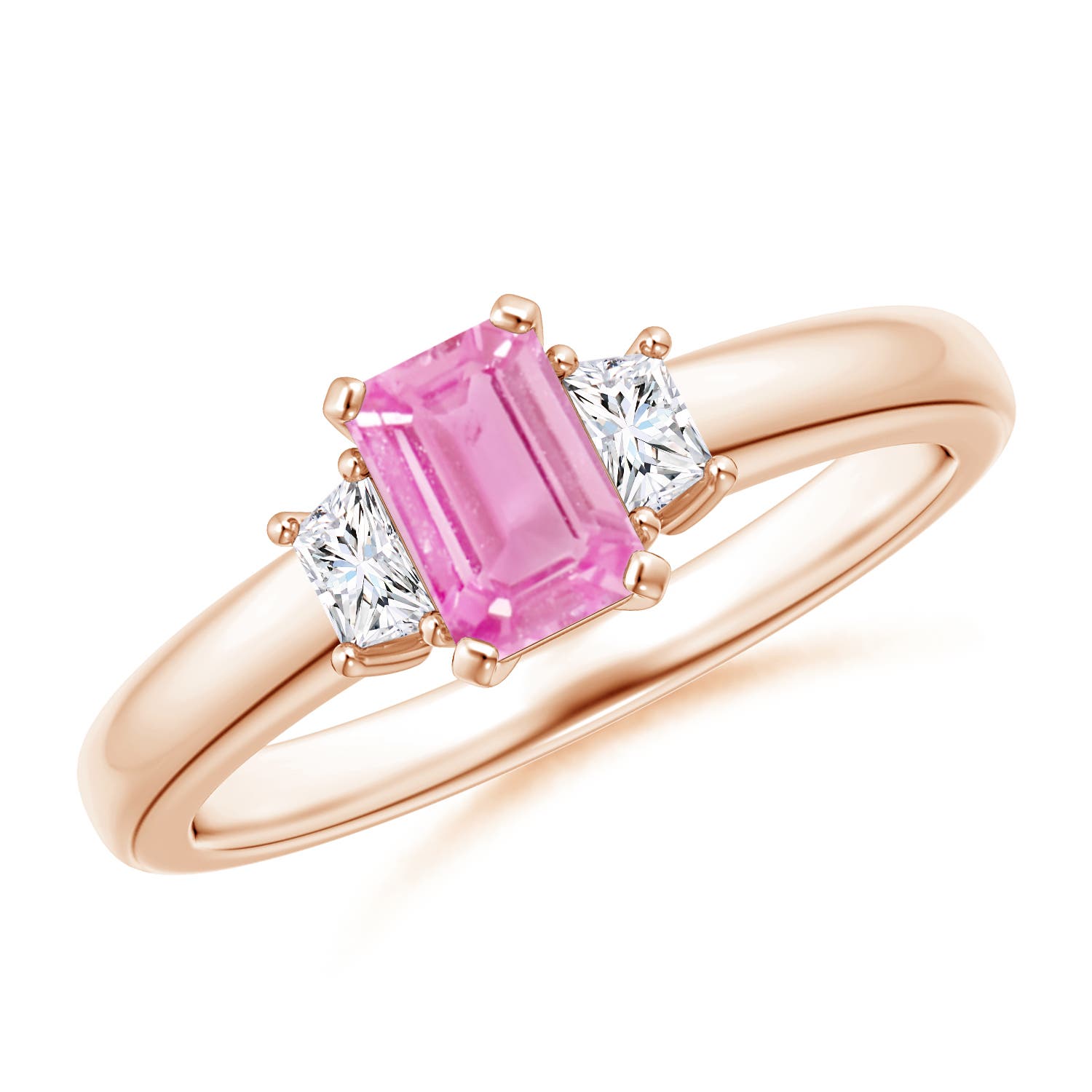 A - Pink Sapphire / 0.85 CT / 14 KT Rose Gold