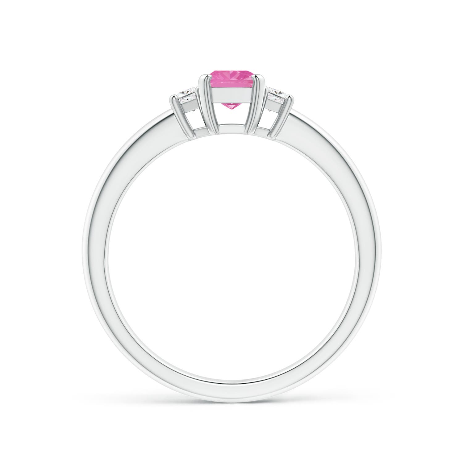 A - Pink Sapphire / 0.85 CT / 14 KT White Gold