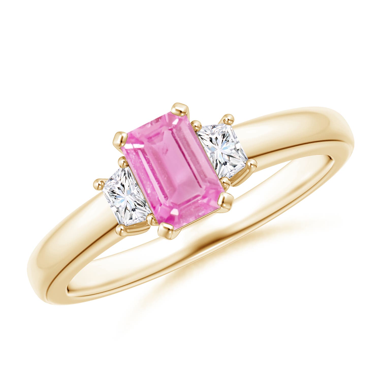 A - Pink Sapphire / 0.85 CT / 14 KT Yellow Gold