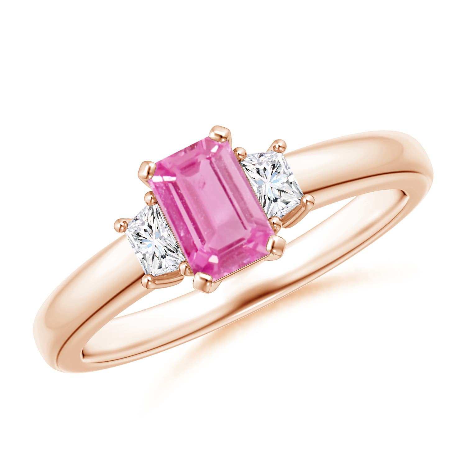 AA - Pink Sapphire / 0.85 CT / 14 KT Rose Gold