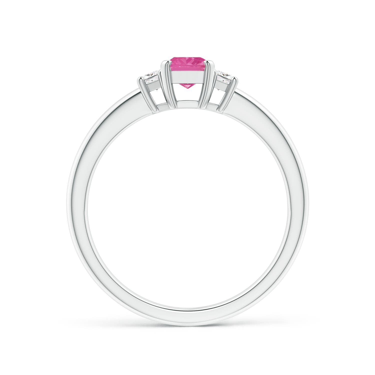 AA - Pink Sapphire / 0.85 CT / 14 KT White Gold